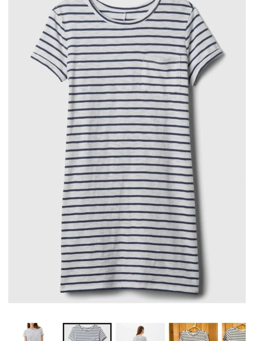Gap white & blue striped dress